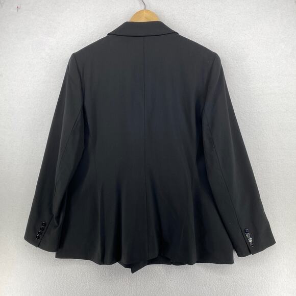 LAUREN RALPH LAUREN Blazer 18 Double Breasted Suit Coat Jacket Black - Picture 3 of 13